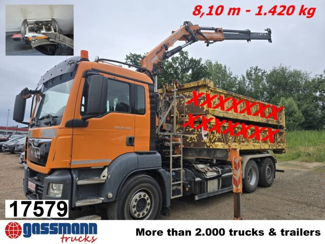 MAN TGS 28.440 BL/6x2/4, Atlas Kran VDL - Hákový nosič kontejnerů, Auto s hydraulickou rukou: obrázek 1 MAN TGS 28.440 BL/6x2/4, Atlas Kran VDL - Hákový nosič kontejnerů, Auto s hydraulickou rukou: obrázek 1