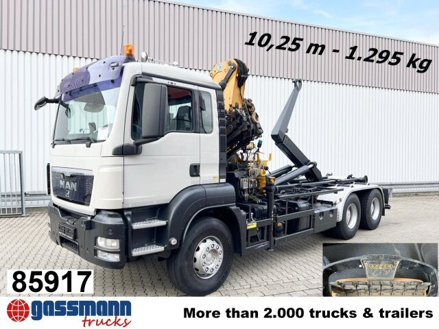 MAN TGS 33.440 6X4 BL mit Kran Effer 165-3S, Funk - Hákový nosič kontejnerů, Auto s hydraulickou rukou: obrázek 1 MAN TGS 33.440 6X4 BL mit Kran Effer 165-3S, Funk - Hákový nosič kontejnerů, Auto s hydraulickou rukou: obrázek 1
