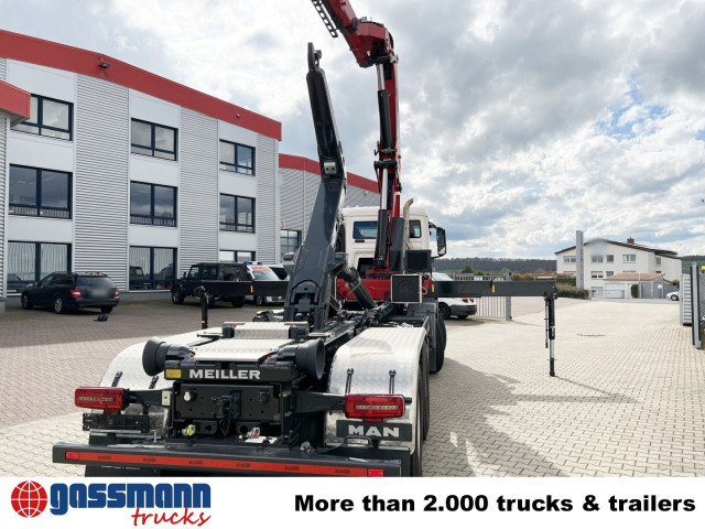 Nový Hákový nosič kontejnerů, Auto s hydraulickou rukou MAN TGS 35.480 8X4 BL, Intarder, Kran HMF 3220-K6,: obrázek 11