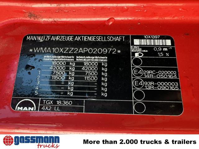 MAN TGX 18.360 4X2 LL, Fahrschule - Kontejnérový podvozek/ Výměnná nástavba: obrázek 3 MAN TGX 18.360 4X2 LL, Fahrschule - Kontejnérový podvozek/ Výměnná nástavba: obrázek 3