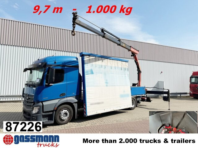 Mercedes-Benz Actros 1836 L 4x2, Glastransporter, Heckkran - Nákladní automobil valníkový/ Plošinový, Auto s hydraulickou rukou: obrázek 1 Mercedes-Benz Actros 1836 L 4x2, Glastransporter, Heckkran - Nákladní automobil valníkový/ Plošinový, Auto s hydraulickou rukou: obrázek 1