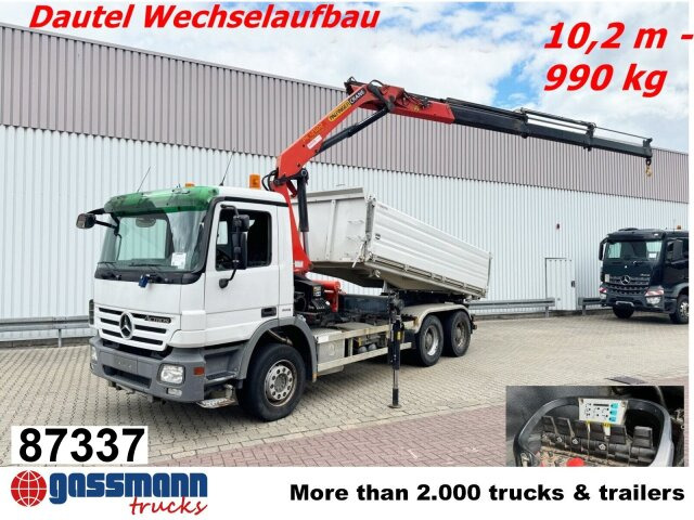 Mercedes-Benz Actros 2644/48 LK 6x4, Dautel Wechselsystem, - Sklápěč, Auto s hydraulickou rukou: obrázek 1 Mercedes-Benz Actros 2644/48 LK 6x4, Dautel Wechselsystem, - Sklápěč, Auto s hydraulickou rukou: obrázek 1