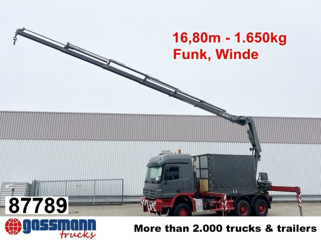 Mercedes-Benz Actros 3346 AK 6x6, 134t Anhängelast WSK, - Nákladní automobil valníkový/ Plošinový, Auto s hydraulickou rukou: obrázek 1 Mercedes-Benz Actros 3346 AK 6x6, 134t Anhängelast WSK, - Nákladní automobil valníkový/ Plošinový, Auto s hydraulickou rukou: obrázek 1