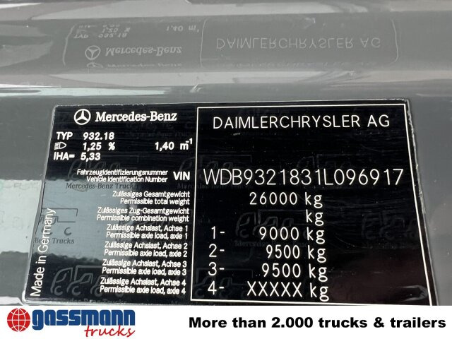 Mercedes-Benz Actros 3346 AK 6x6 - Podvozek s kabinou: obrázek 3 Mercedes-Benz Actros 3346 AK 6x6 - Podvozek s kabinou: obrázek 3