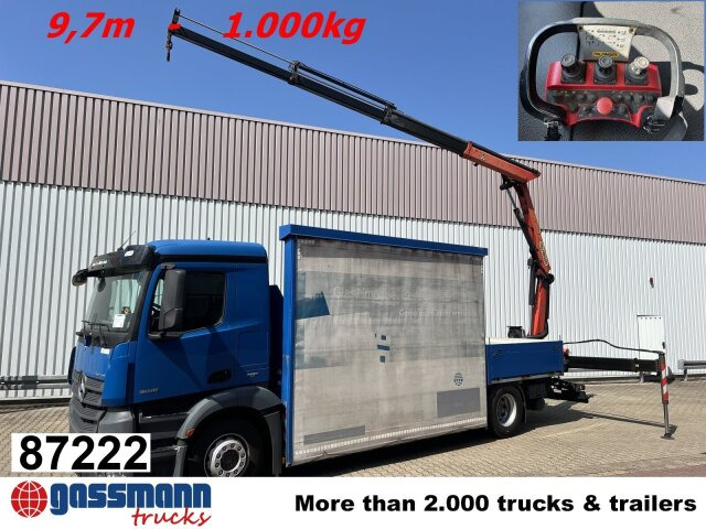 Mercedes-Benz Antos 1836 L 4x2, Glastransporter, Heckkran - Nákladní automobil valníkový/ Plošinový, Auto s hydraulickou rukou: obrázek 1 Mercedes-Benz Antos 1836 L 4x2, Glastransporter, Heckkran - Nákladní automobil valníkový/ Plošinový, Auto s hydraulickou rukou: obrázek 1