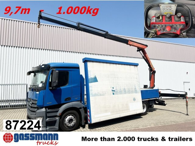 Mercedes-Benz Antos 1836 L 4x2, Glastransporter, Heckkran - Nákladní automobil valníkový/ Plošinový, Auto s hydraulickou rukou: obrázek 1 Mercedes-Benz Antos 1836 L 4x2, Glastransporter, Heckkran - Nákladní automobil valníkový/ Plošinový, Auto s hydraulickou rukou: obrázek 1