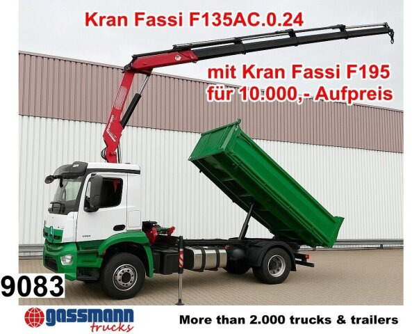 Mercedes-Benz Arocs 1840 K 4x2, MultimediaCockpit, - Sklápěč, Auto s hydraulickou rukou: obrázek 1 Mercedes-Benz Arocs 1840 K 4x2, MultimediaCockpit, - Sklápěč, Auto s hydraulickou rukou: obrázek 1