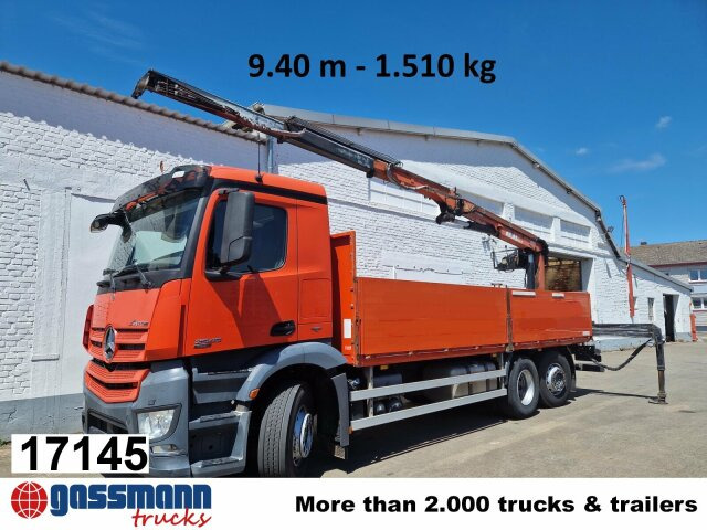 Mercedes-Benz Arocs 2545 L/6x2/4, Atlas Kran, 145.2-A19 VB, - Nákladní automobil valníkový/ Plošinový, Auto s hydraulickou rukou: obrázek 1 Mercedes-Benz Arocs 2545 L/6x2/4, Atlas Kran, 145.2-A19 VB, - Nákladní automobil valníkový/ Plošinový, Auto s hydraulickou rukou: obrázek 1