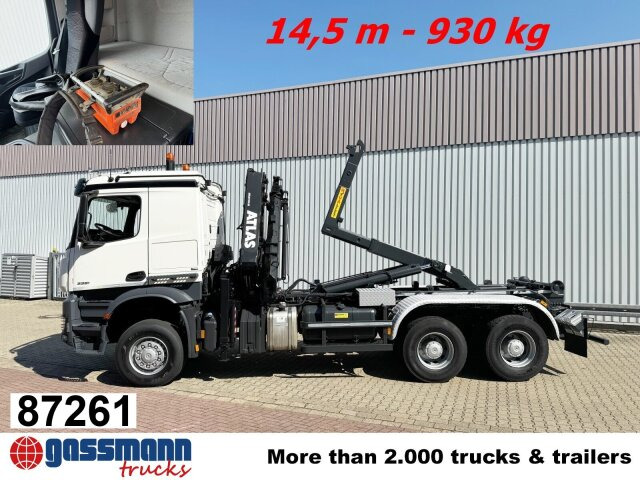 Mercedes-Benz Arocs 3351 AK 6x6, Retarder, Navi, Grounder, - Hákový nosič kontejnerů, Auto s hydraulickou rukou: obrázek 1 Mercedes-Benz Arocs 3351 AK 6x6, Retarder, Navi, Grounder, - Hákový nosič kontejnerů, Auto s hydraulickou rukou: obrázek 1