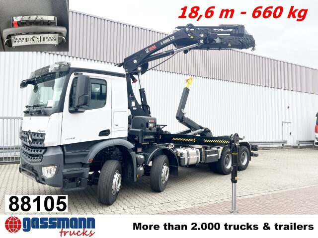 Mercedes-Benz Arocs 4142 B 8x4/4, Grounder, Funk - Hákový nosič kontejnerů, Auto s hydraulickou rukou: obrázek 1 Mercedes-Benz Arocs 4142 B 8x4/4, Grounder, Funk - Hákový nosič kontejnerů, Auto s hydraulickou rukou: obrázek 1