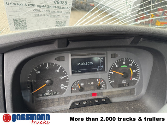 Mercedes-Benz Atego 1023 A 4x4, Einzelbereifung, Heckkran - Podvozek s kabinou, Auto s hydraulickou rukou: obrázek 2 Mercedes-Benz Atego 1023 A 4x4, Einzelbereifung, Heckkran - Podvozek s kabinou, Auto s hydraulickou rukou: obrázek 2