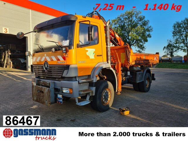Mercedes-Benz Atego 1823 AK 4x4 mit Kran Atlas 85.2, Funk, - Sklápěč, Auto s hydraulickou rukou: obrázek 1 Mercedes-Benz Atego 1823 AK 4x4 mit Kran Atlas 85.2, Funk, - Sklápěč, Auto s hydraulickou rukou: obrázek 1