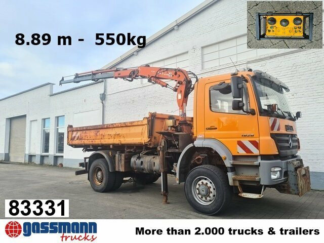 Mercedes-Benz Axor 1828 AK 4x4, Winterdienstausstattung, Kran - Sklápěč, Auto s hydraulickou rukou: obrázek 1 Mercedes-Benz Axor 1828 AK 4x4, Winterdienstausstattung, Kran - Sklápěč, Auto s hydraulickou rukou: obrázek 1
