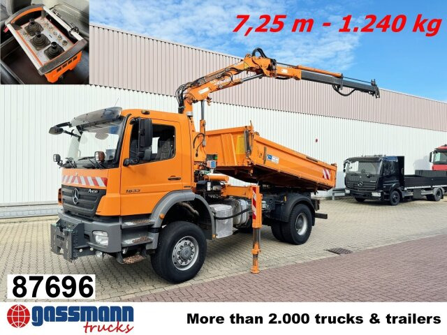 Mercedes-Benz Axor 1833 AK 4x4, Winterdienstausstattung, Kran - Sklápěč, Auto s hydraulickou rukou: obrázek 1 Mercedes-Benz Axor 1833 AK 4x4, Winterdienstausstattung, Kran - Sklápěč, Auto s hydraulickou rukou: obrázek 1