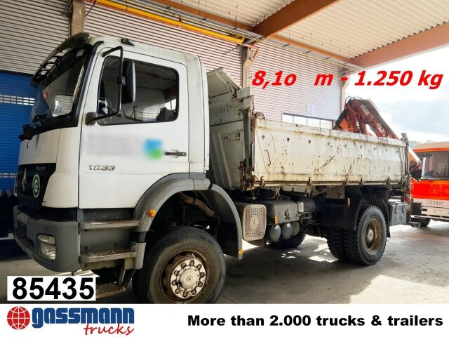 Mercedes-Benz Axor 1833 AK 4x4 mit Heckkran Atlas 105.2-A2L - Sklápěč, Auto s hydraulickou rukou: obrázek 1 Mercedes-Benz Axor 1833 AK 4x4 mit Heckkran Atlas 105.2-A2L - Sklápěč, Auto s hydraulickou rukou: obrázek 1
