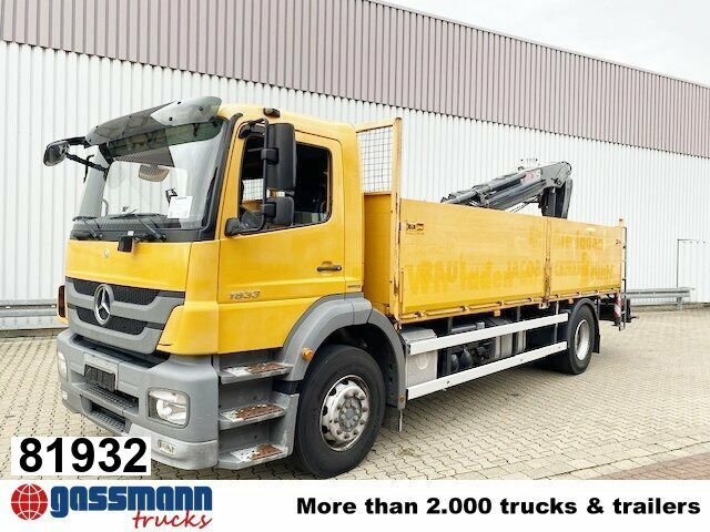 Mercedes-Benz Axor 1833 L 4x2 mit Heckkran Hiab XS 133 K-2 - Nákladní automobil valníkový/ Plošinový, Auto s hydraulickou rukou: obrázek 1 Mercedes-Benz Axor 1833 L 4x2 mit Heckkran Hiab XS 133 K-2 - Nákladní automobil valníkový/ Plošinový, Auto s hydraulickou rukou: obrázek 1