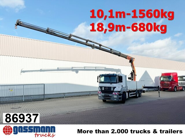 Mercedes-Benz Axor 2536/43 L 6x2 mit Heckkran Palfinger PK - Nákladní automobil valníkový/ Plošinový, Auto s hydraulickou rukou: obrázek 1 Mercedes-Benz Axor 2536/43 L 6x2 mit Heckkran Palfinger PK - Nákladní automobil valníkový/ Plošinový, Auto s hydraulickou rukou: obrázek 1