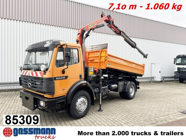Mercedes-Benz SK II 1820/24 K 4x2, Winterdienstaustattung, - Sklápěč, Auto s hydraulickou rukou: obrázek 1 Mercedes-Benz SK II 1820/24 K 4x2, Winterdienstaustattung, - Sklápěč, Auto s hydraulickou rukou: obrázek 1