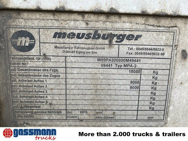 Meusburger MPA-2, Stapleraufnahme - Přívěs plato/ Valník: obrázek 4 Meusburger MPA-2, Stapleraufnahme - Přívěs plato/ Valník: obrázek 4