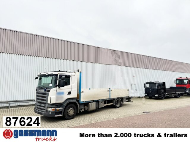 Scania R380 DB 4x2 MNA, Platz für Heckkran, 2x AHK - Nákladní automobil valníkový/ Plošinový: obrázek 1 Scania R380 DB 4x2 MNA, Platz für Heckkran, 2x AHK - Nákladní automobil valníkový/ Plošinový: obrázek 1