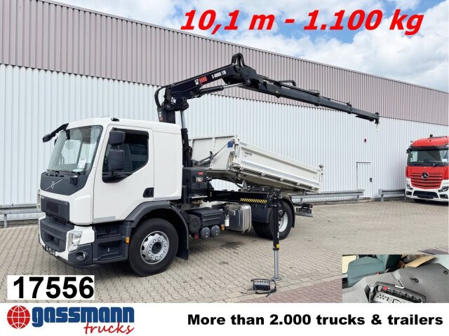 Volvo FE 320 4x2 mit Kran Hiab X-Hiduo 138 ES-3, Funk - Sklápěč, Auto s hydraulickou rukou: obrázek 1 Volvo FE 320 4x2 mit Kran Hiab X-Hiduo 138 ES-3, Funk - Sklápěč, Auto s hydraulickou rukou: obrázek 1