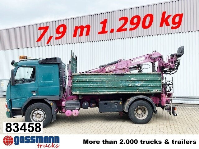 Volvo FM12-420 4x2 mit Heckkran Jonsered 1090, - Sklápěč, Auto s hydraulickou rukou: obrázek 1 Volvo FM12-420 4x2 mit Heckkran Jonsered 1090, - Sklápěč, Auto s hydraulickou rukou: obrázek 1
