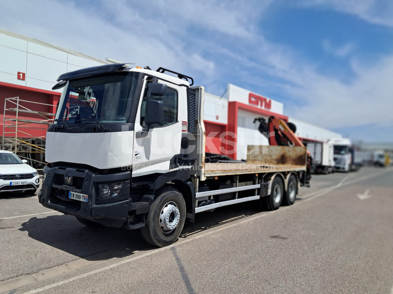 RENAULT C380.26 - Nákladní automobil valníkový/ Plošinový, Auto s hydraulickou rukou: obrázek 1 RENAULT C380.26 - Nákladní automobil valníkový/ Plošinový, Auto s hydraulickou rukou: obrázek 1