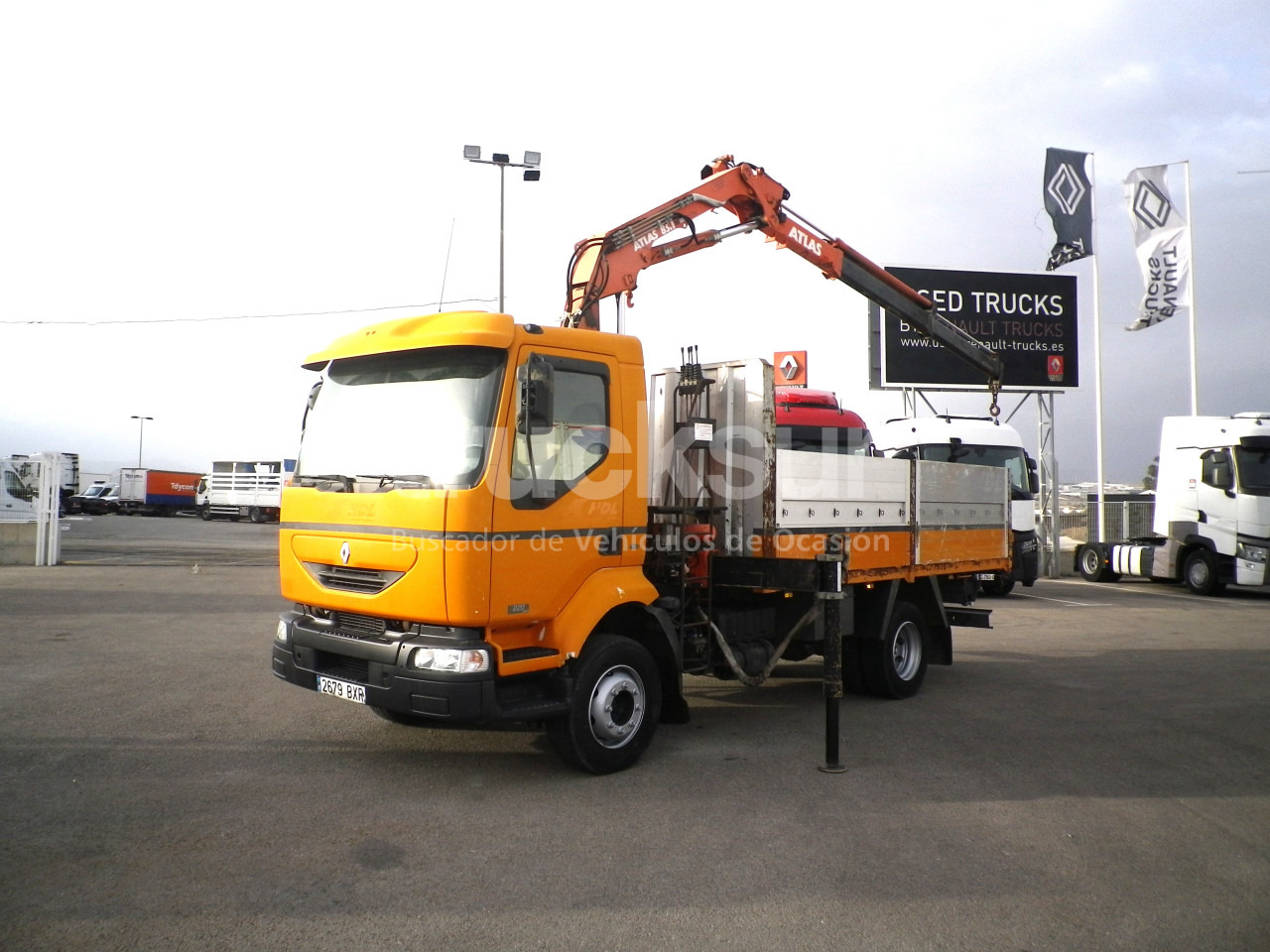 RENAULT MIDLUM 220.14C GRUA - Nákladní automobil valníkový/ Plošinový, Auto s hydraulickou rukou: obrázek 1 RENAULT MIDLUM 220.14C GRUA - Nákladní automobil valníkový/ Plošinový, Auto s hydraulickou rukou: obrázek 1