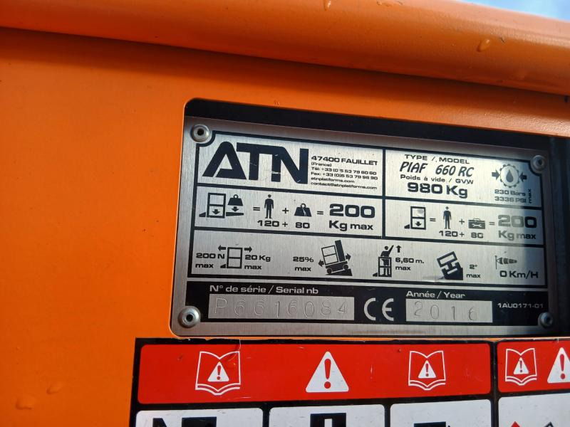 Atn PIAF 660 RC - Vertikální sloupový výtah: obrázek 5 Atn PIAF 660 RC - Vertikální sloupový výtah: obrázek 5