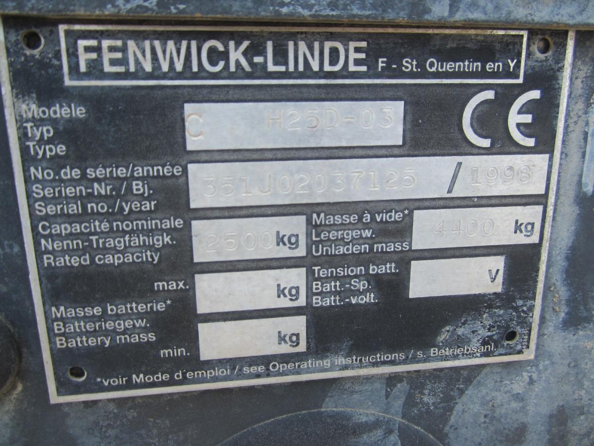 Fenwick H25D-03 - Dieselový vysokozdvižný vozík: obrázek 3 Fenwick H25D-03 - Dieselový vysokozdvižný vozík: obrázek 3