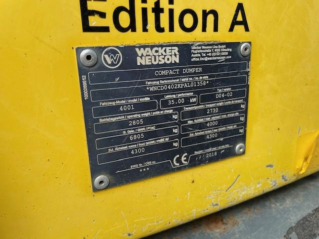 Wacker Neuson 4001 - Kloubový sklápěč: obrázek 5 Wacker Neuson 4001 - Kloubový sklápěč: obrázek 5