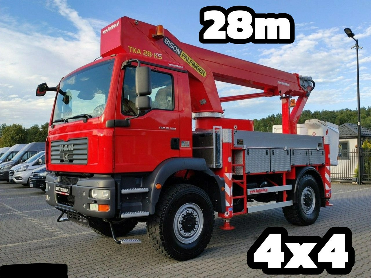 MAN TGM 18.280 4x4 Zwyżka Bison Palfinger TKA 28 Podnośnik Koszowy - Autoplošina: obrázek 1 MAN TGM 18.280 4x4 Zwyżka Bison Palfinger TKA 28 Podnośnik Koszowy - Autoplošina: obrázek 1