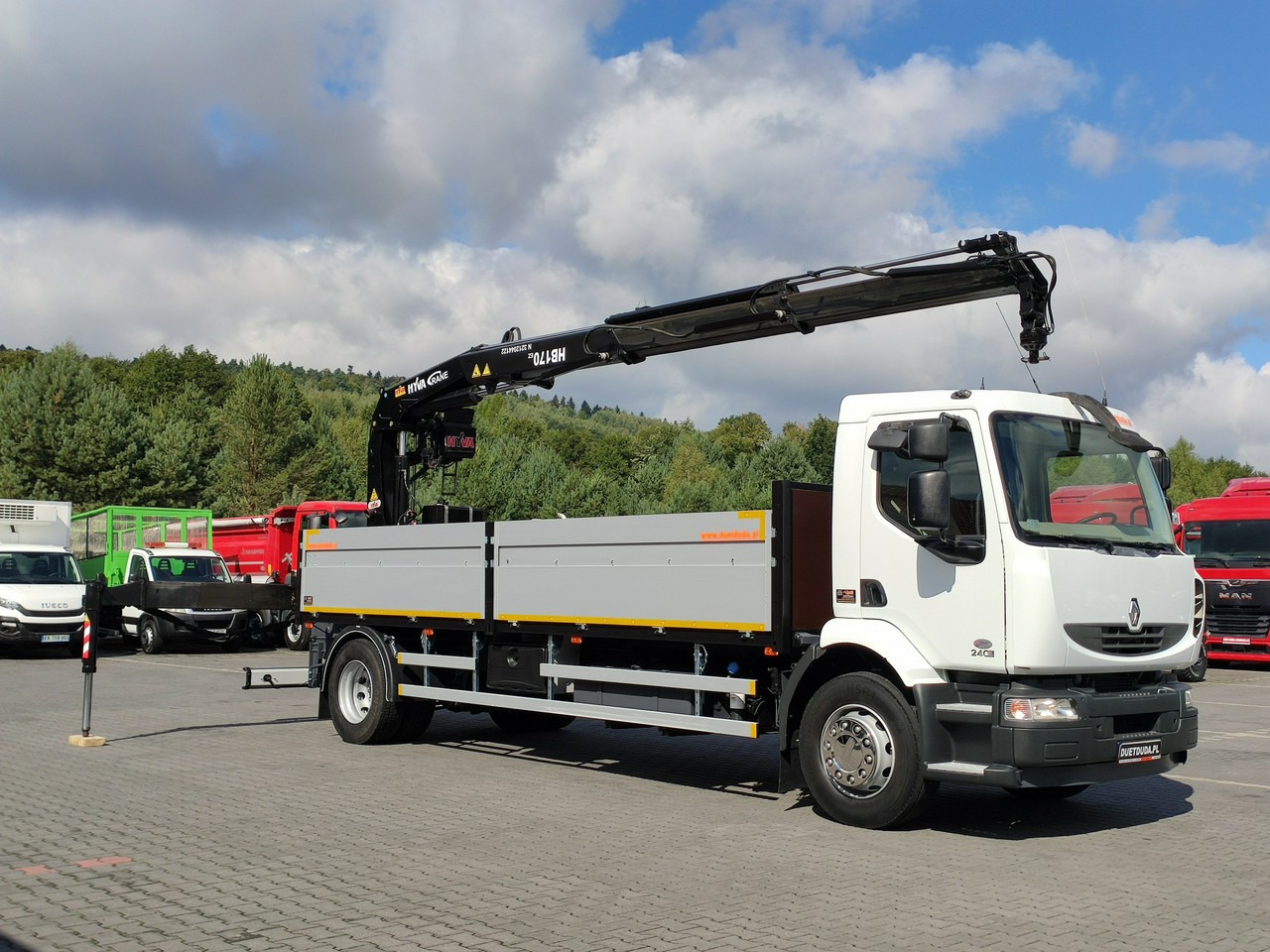 Renault Midlum 180.240DXI + HDS HYVA HB170E2 Udzwig 3.6Tony - Nákladní automobil valníkový/ Plošinový, Auto s hydraulickou rukou: obrázek 1 Renault Midlum 180.240DXI + HDS HYVA HB170E2 Udzwig 3.6Tony - Nákladní automobil valníkový/ Plošinový, Auto s hydraulickou rukou: obrázek 1