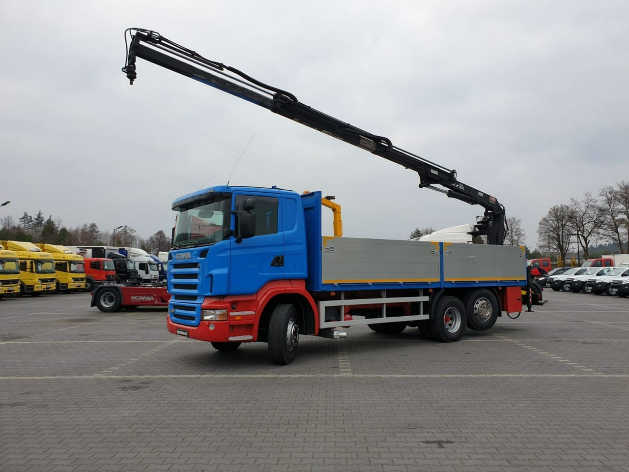 Scania R 400 LB 6x2 HDS Budowlanka Widły Oś Skrętna Super Stan - Nákladní automobil valníkový/ Plošinový, Auto s hydraulickou rukou: obrázek 2 Scania R 400 LB 6x2 HDS Budowlanka Widły Oś Skrętna Super Stan - Nákladní automobil valníkový/ Plošinový, Auto s hydraulickou rukou: obrázek 2