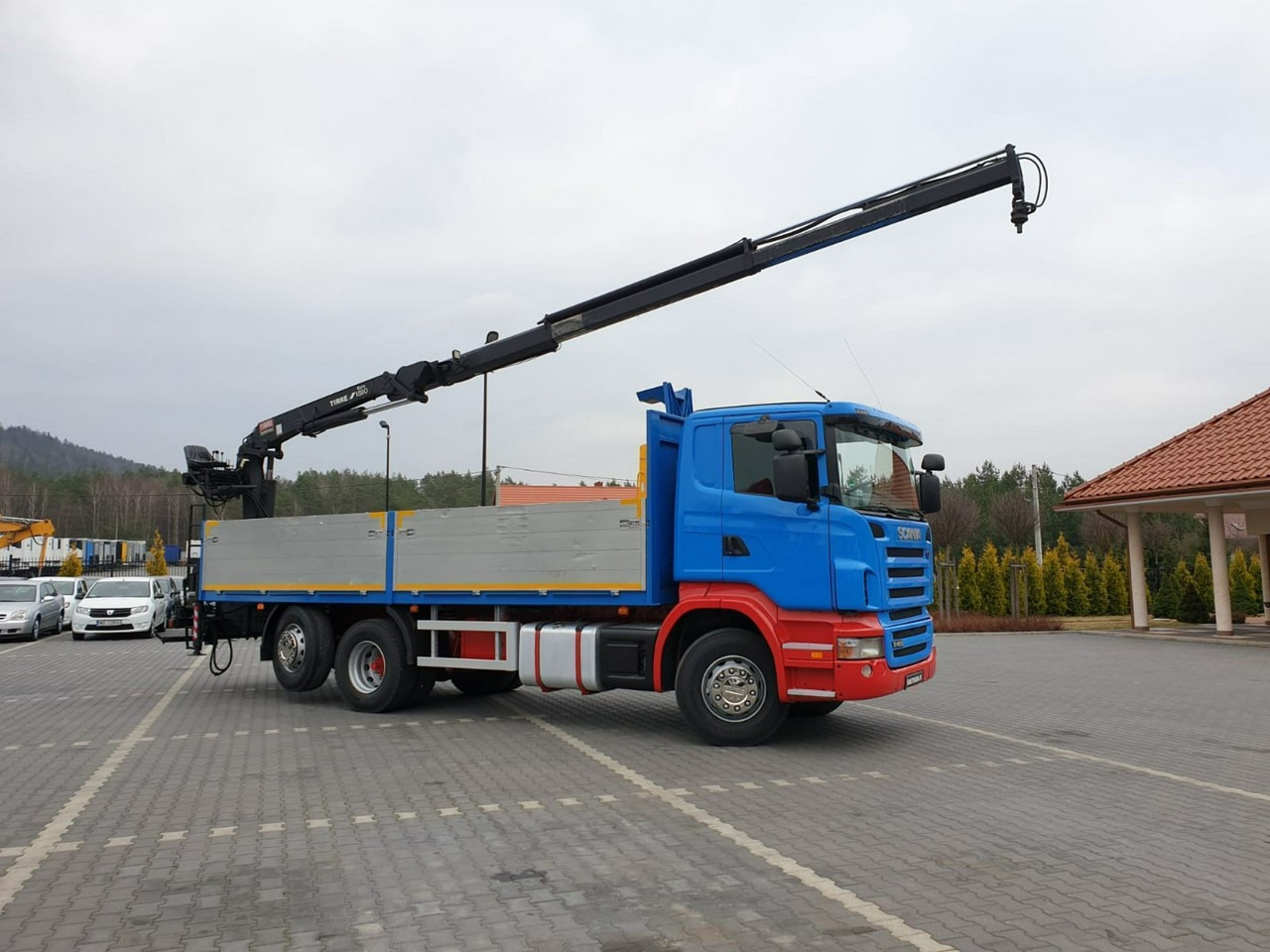 Scania R 400 LB 6x2 HDS Budowlanka Widły Oś Skrętna Super Stan - Nákladní automobil valníkový/ Plošinový, Auto s hydraulickou rukou: obrázek 4 Scania R 400 LB 6x2 HDS Budowlanka Widły Oś Skrętna Super Stan - Nákladní automobil valníkový/ Plošinový, Auto s hydraulickou rukou: obrázek 4