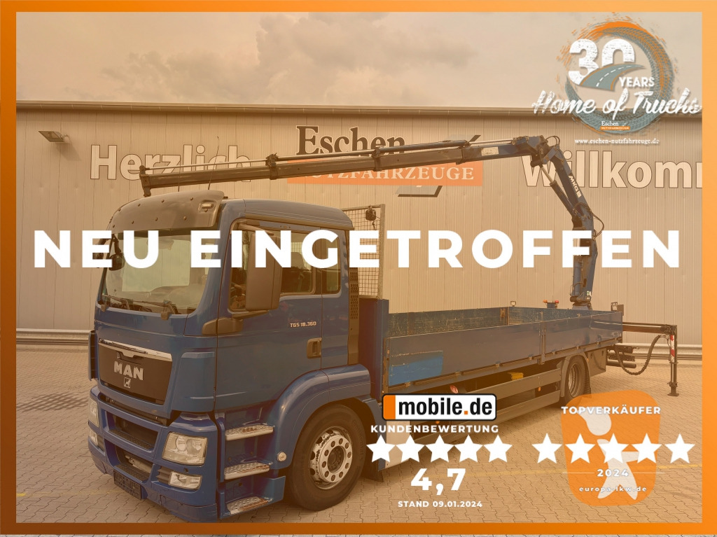 MAN TGS 18.360 4x2 LL / MKG HLK 121 Heckkran - Nákladní automobil valníkový/ Plošinový: obrázek 1 MAN TGS 18.360 4x2 LL / MKG HLK 121 Heckkran - Nákladní automobil valníkový/ Plošinový: obrázek 1