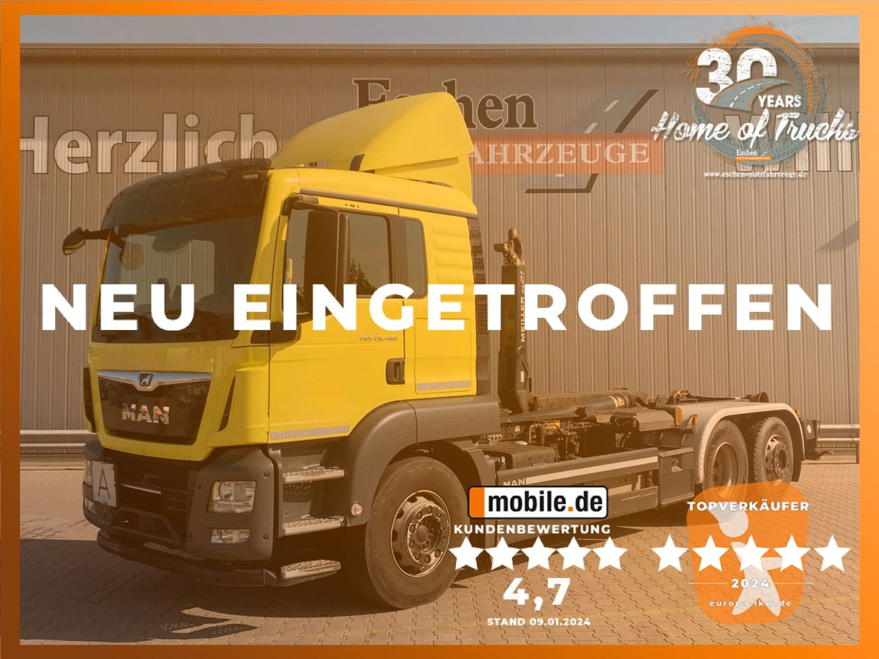 MAN TGS 26.460 6x2-4 | MEILLER RS21.65*Funk*Retarder - Hákový nosič kontejnerů: obrázek 1 MAN TGS 26.460 6x2-4 | MEILLER RS21.65*Funk*Retarder - Hákový nosič kontejnerů: obrázek 1