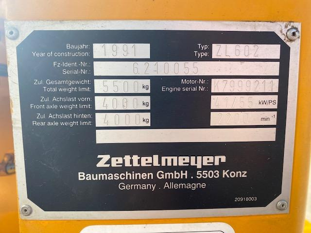 Zettelmeyer ZL 602 - Kolový nakladač: obrázek 5 Zettelmeyer ZL 602 - Kolový nakladač: obrázek 5