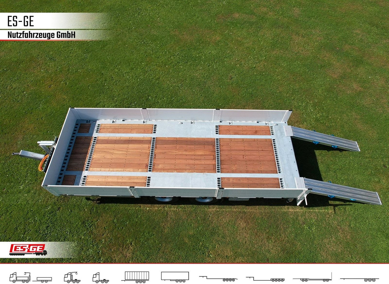ES-GE Tandem-Anhänger Bordwände, CV, Rungen - Přívěs plato/ Valník: obrázek 5 ES-GE Tandem-Anhänger Bordwände, CV, Rungen - Přívěs plato/ Valník: obrázek 5