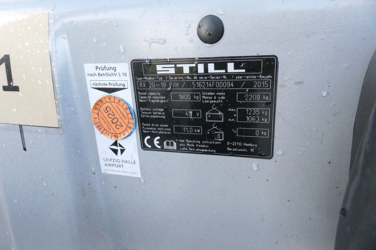 Závěsný vysokozdvižný vozík STILL RX 20-18P/H 4-RAD DUPLEX Lange Gabeln!: obrázek 11