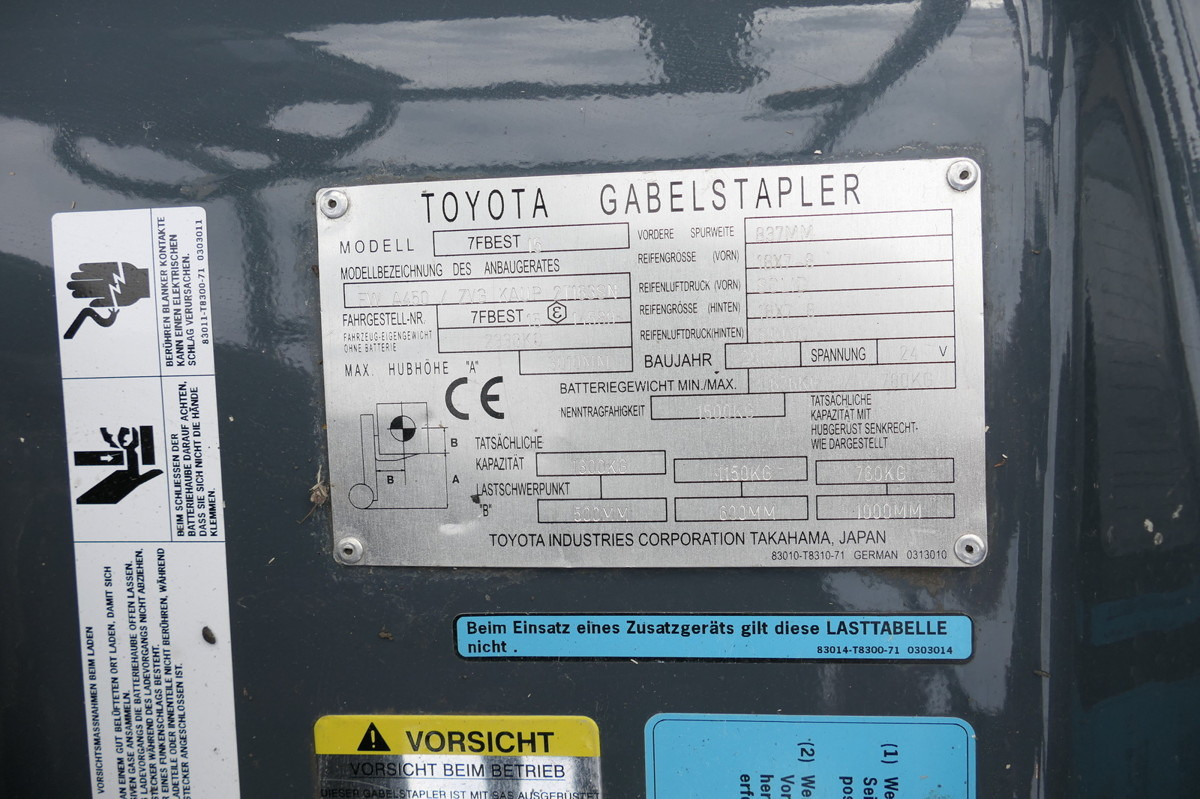 TOYOTA 7FBEST 15 Elektro Batterie 48/2021 3-Rad leasing TOYOTA 7FBEST 15 Elektro Batterie 48/2021 3-Rad: obrázek 10 TOYOTA 7FBEST 15 Elektro Batterie 48/2021 3-Rad leasing TOYOTA 7FBEST 15 Elektro Batterie 48/2021 3-Rad: obrázek 10
