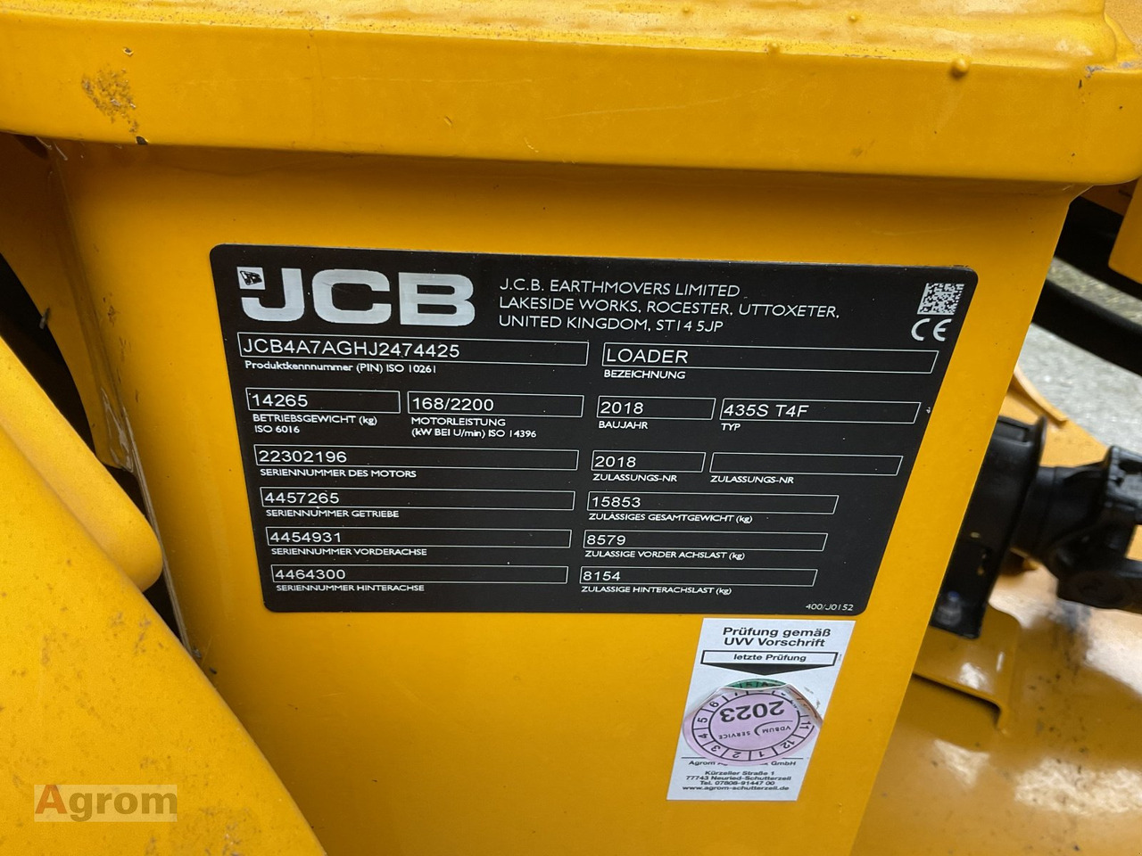JCB 435 S Agri HighLift - Kolový nakladač: obrázek 2 JCB 435 S Agri HighLift - Kolový nakladač: obrázek 2