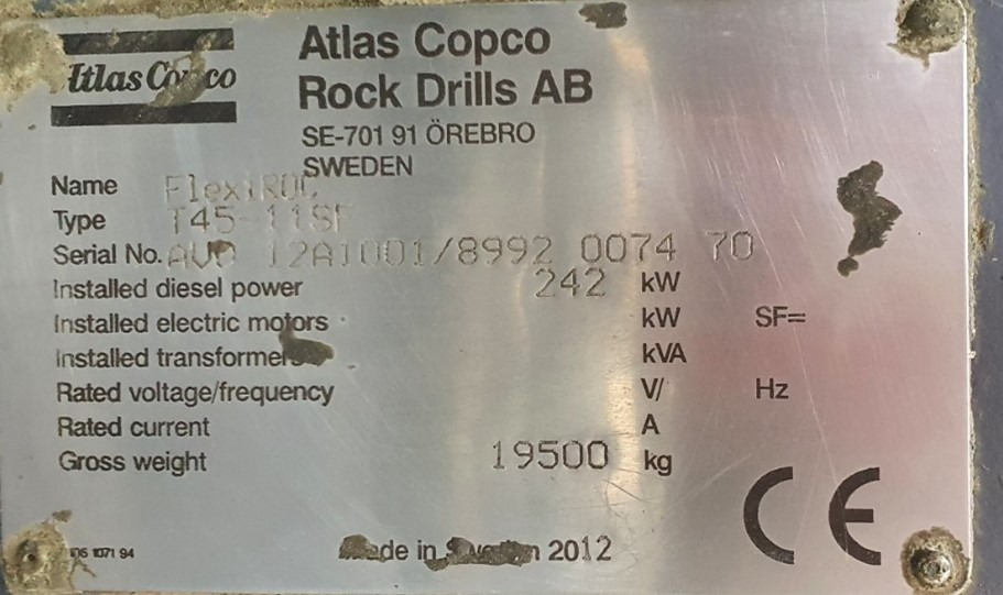 Vrtná souprava Atlas Copco FlexiROC T45-11SF: obrázek 16