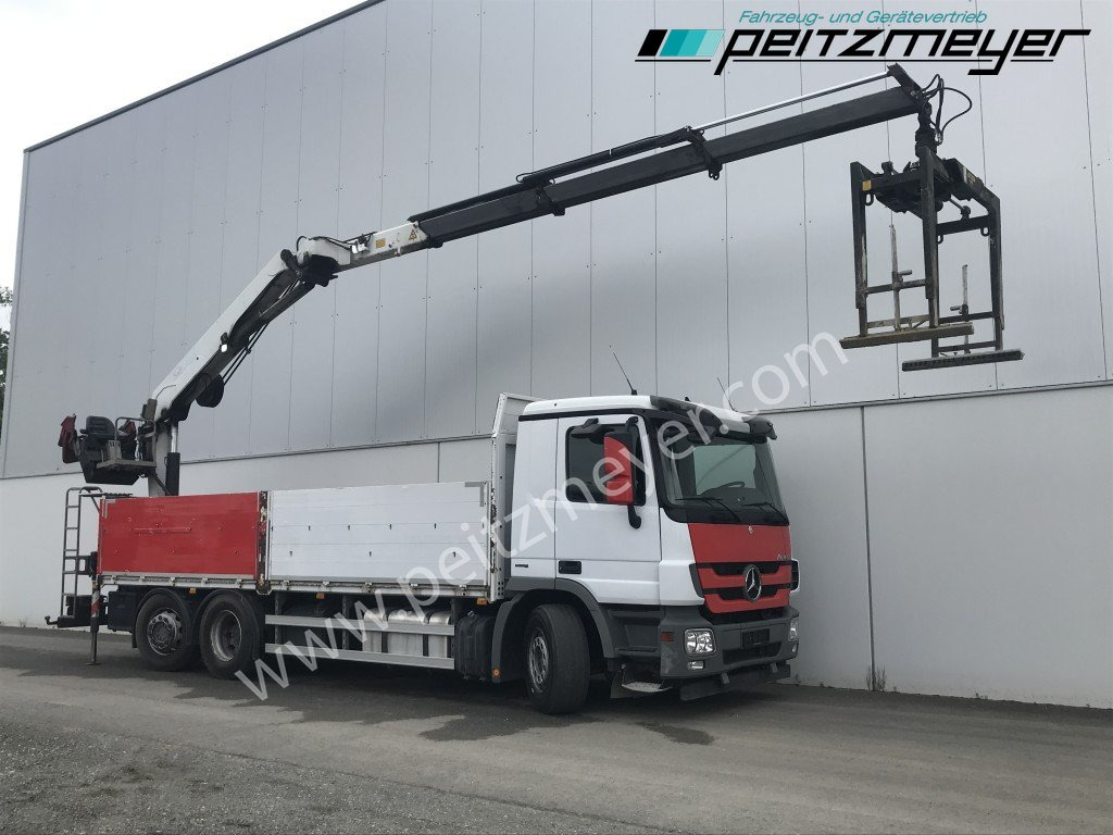 MERCEDES-BENZ Actros 2536 LL Pritsche HMF Heckkran m. Zange Baustoff - Nákladní automobil valníkový/ Plošinový, Auto s hydraulickou rukou: obrázek 2 MERCEDES-BENZ Actros 2536 LL Pritsche HMF Heckkran m. Zange Baustoff - Nákladní automobil valníkový/ Plošinový, Auto s hydraulickou rukou: obrázek 2