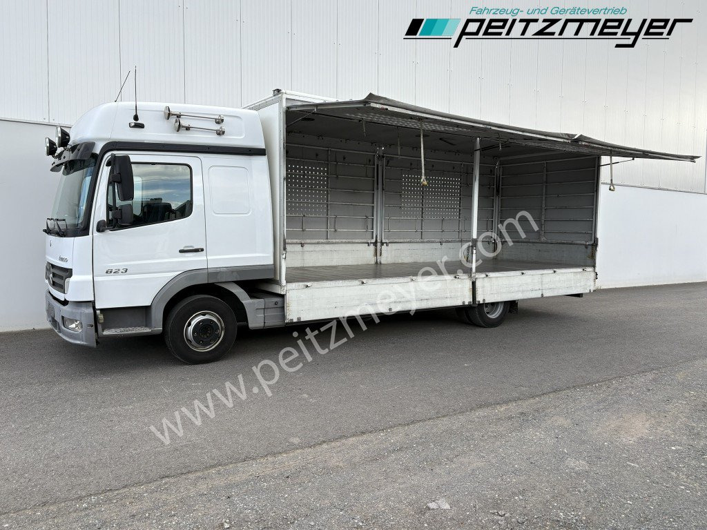 MERCEDES-BENZ Atego 823 L Geflügelpritsche L - Fahrerhaus, Klima, 2 x AHK - Skříňový nákladní auto: obrázek 1 MERCEDES-BENZ Atego 823 L Geflügelpritsche L - Fahrerhaus, Klima, 2 x AHK - Skříňový nákladní auto: obrázek 1