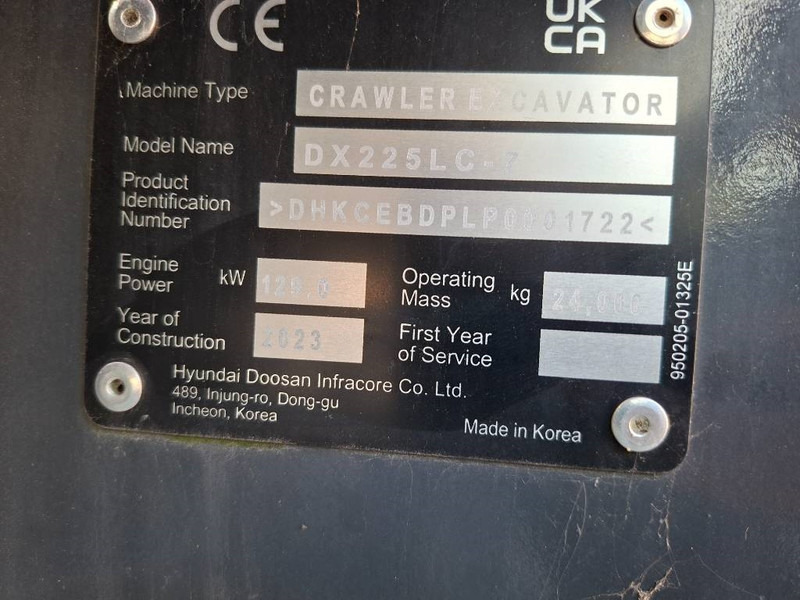 Develon DX 225 LC-7 - Pásové rýpadlo: obrázek 5 Develon DX 225 LC-7 - Pásové rýpadlo: obrázek 5