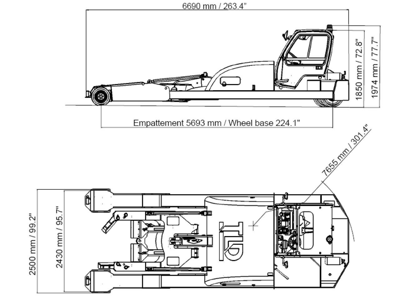 TLD Towbarless Pushback TPX 100 E - Tahač letadel: obrázek 4 TLD Towbarless Pushback TPX 100 E - Tahač letadel: obrázek 4