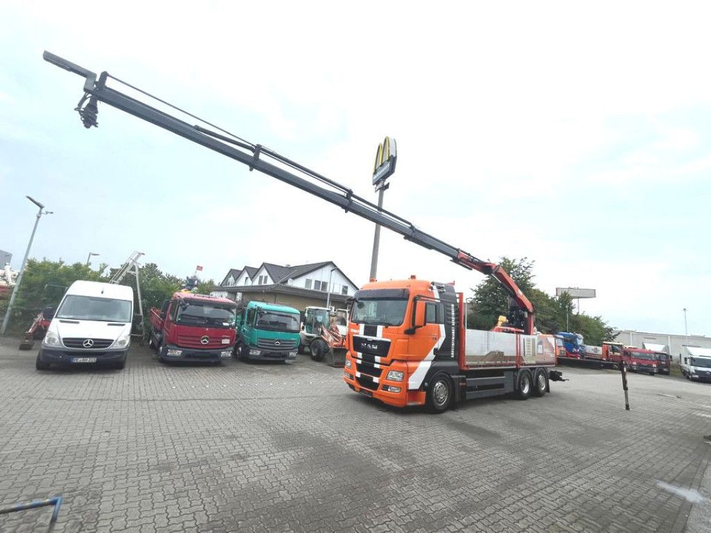 Nákladní automobil valníkový/ Plošinový, Auto s hydraulickou rukou MAN TG-X 26.480 6x2-2 LL Pritsche Heckkran 4xhydr.Au: obrázek 1