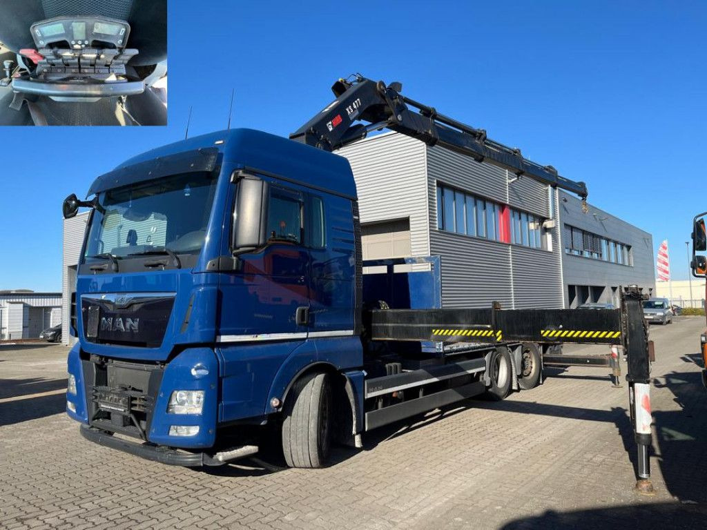 MAN TG-X 26.480 6x2 Pritsche Kran Hiab 477 + Funk - Nákladní automobil valníkový/ Plošinový, Auto s hydraulickou rukou: obrázek 1 MAN TG-X 26.480 6x2 Pritsche Kran Hiab 477 + Funk - Nákladní automobil valníkový/ Plošinový, Auto s hydraulickou rukou: obrázek 1