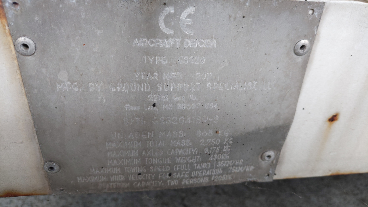 JBT GS320 Towable De-icer - Odmrazovací vůz: obrázek 2 JBT GS320 Towable De-icer - Odmrazovací vůz: obrázek 2